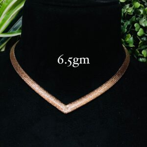 V-Shape Textured Gold Necklace