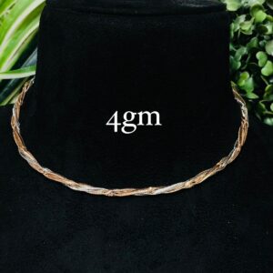 Tri-Tone Twisted Gold Chain