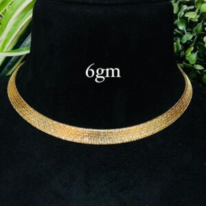 Elegant Flat Mesh Gold Necklace