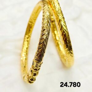 Classic Textured Gold Bangles