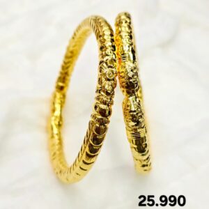 Floral Designer Gold Bangles