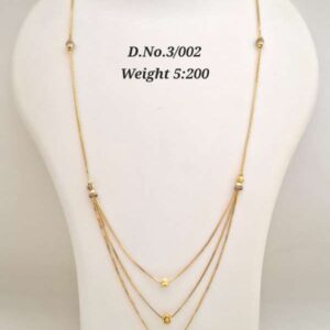 Gold Multi-Layer Chain Necklace – 5.200 gm