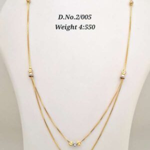 Gold Double Layer Chain Necklace – 4.550 gm