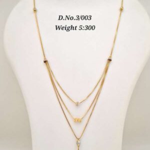 Gold Triple Layer Designer Chain – 5.300 gm
