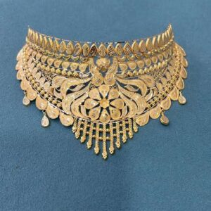 Royal Peacock Bridal Gold Choker