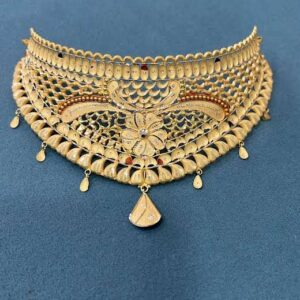 Royal Floral Gold Choker Necklace