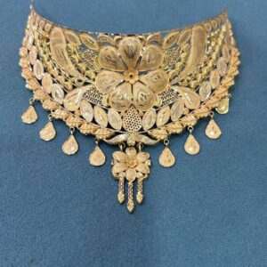Antique Floral Bridal Gold Choker