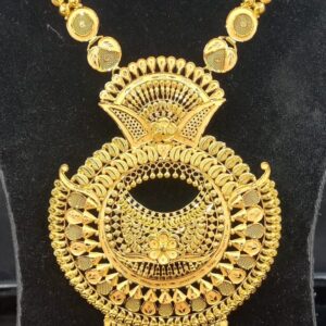 Imperial Crescent Temple Gold Necklace – 45g