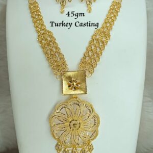 Elegant Floral Drop Long Necklace