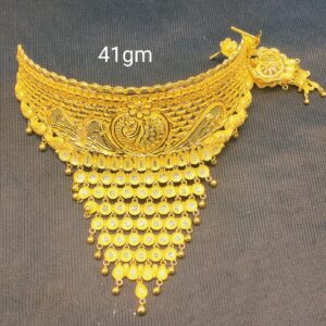 Heavy Bridal Crescent Necklace