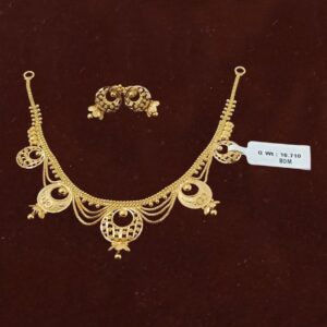 Circular Pendant Gold Set