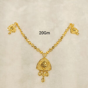 Triangular Pendant Gold Set
