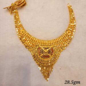 Colored Embellishment Gold Necklace
