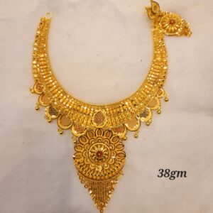 Peacock Motif Gold Necklace