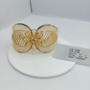 Gold Floral Designer Kada – 23.860 gm